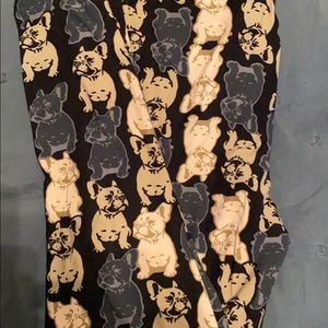 Lularoe tc leggings like new Rare French bulldogs